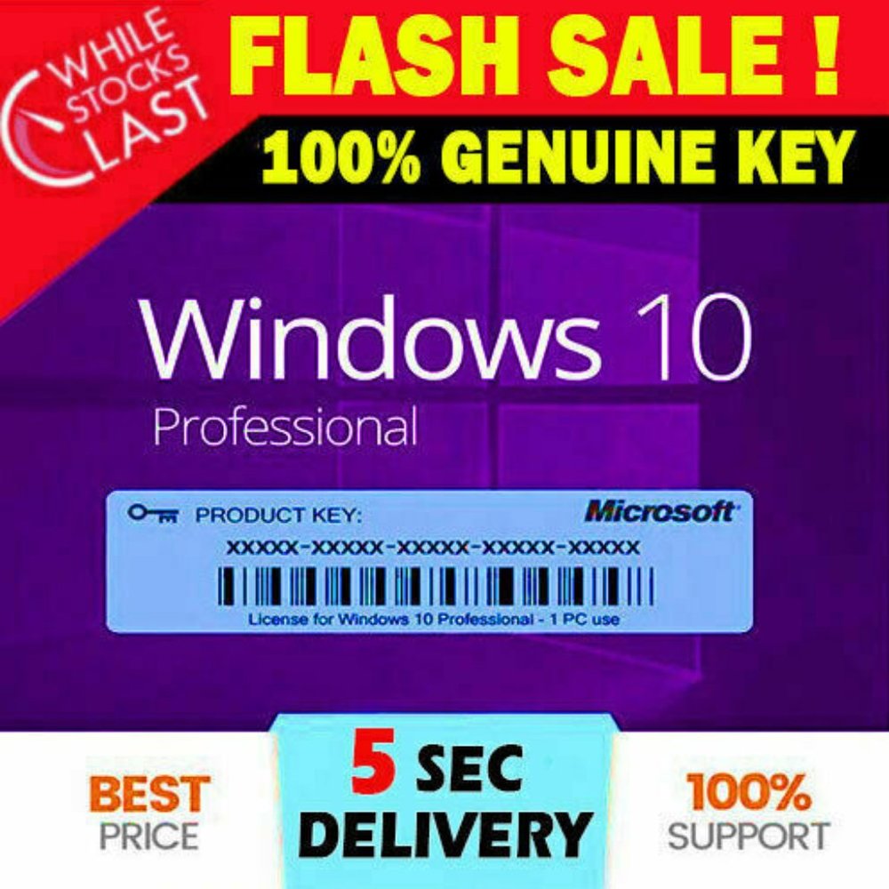 Windows 10 Pro Win 32Bit /64Bit Full Version Prod